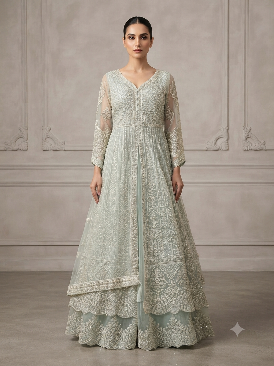 LUCKNOWI 2-PIECE GOWN