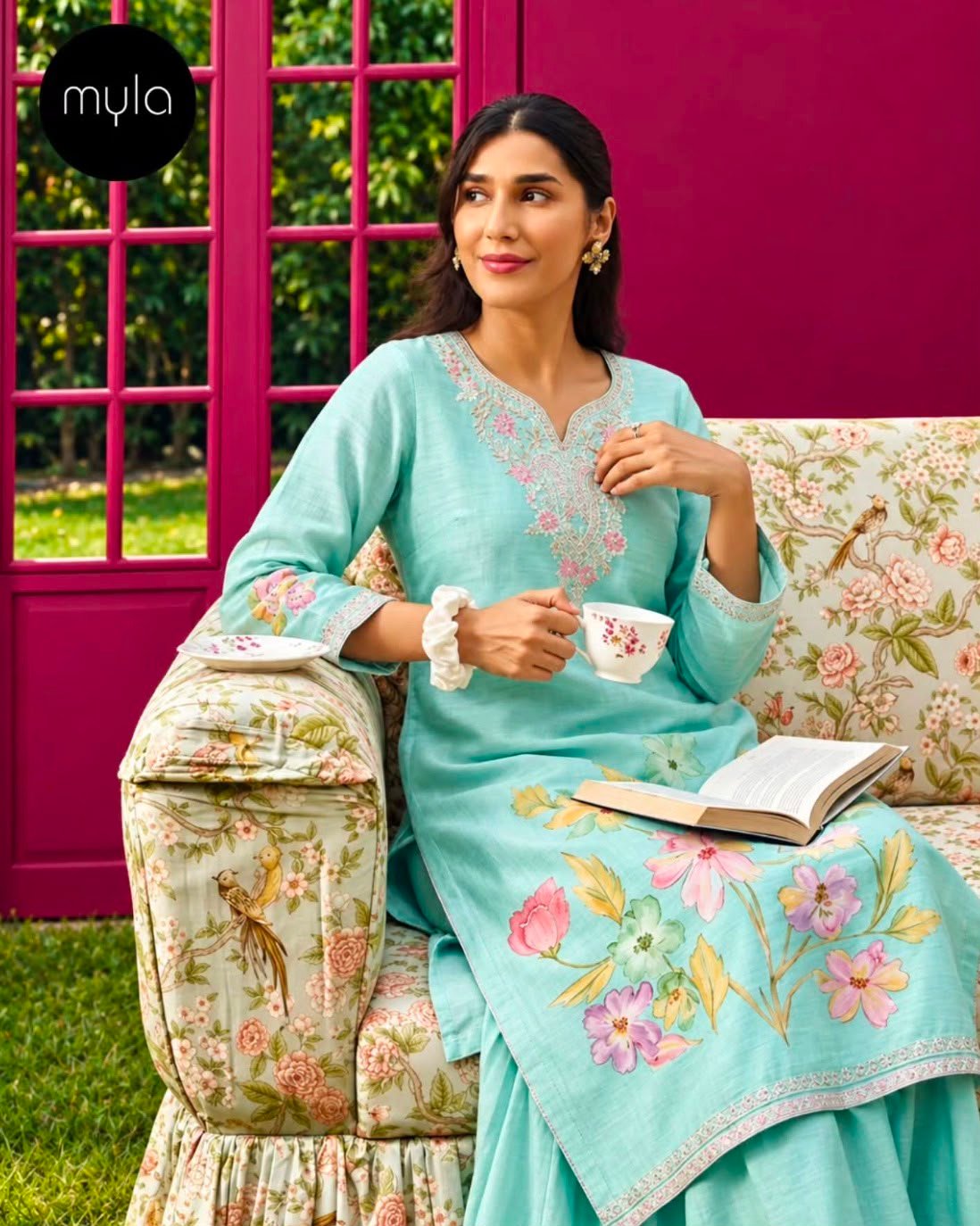 Floral Printed Kurta Set
