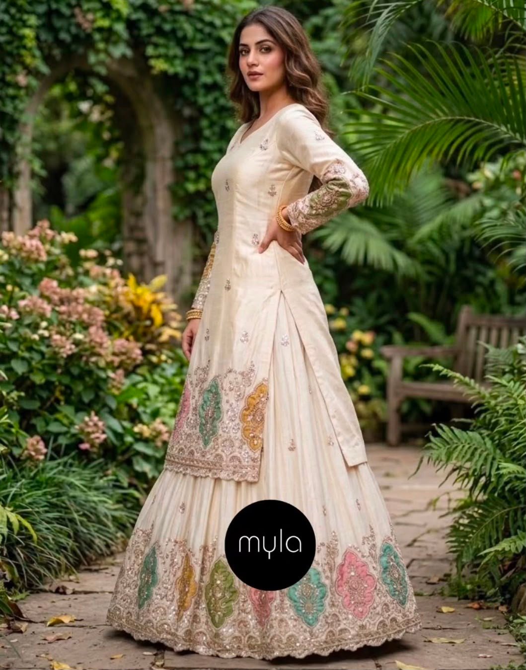 Embroidered lahenga