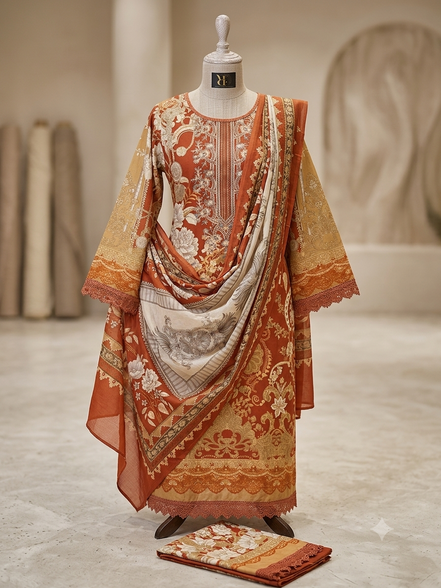 FLORAL PRINT COTTON SUIT